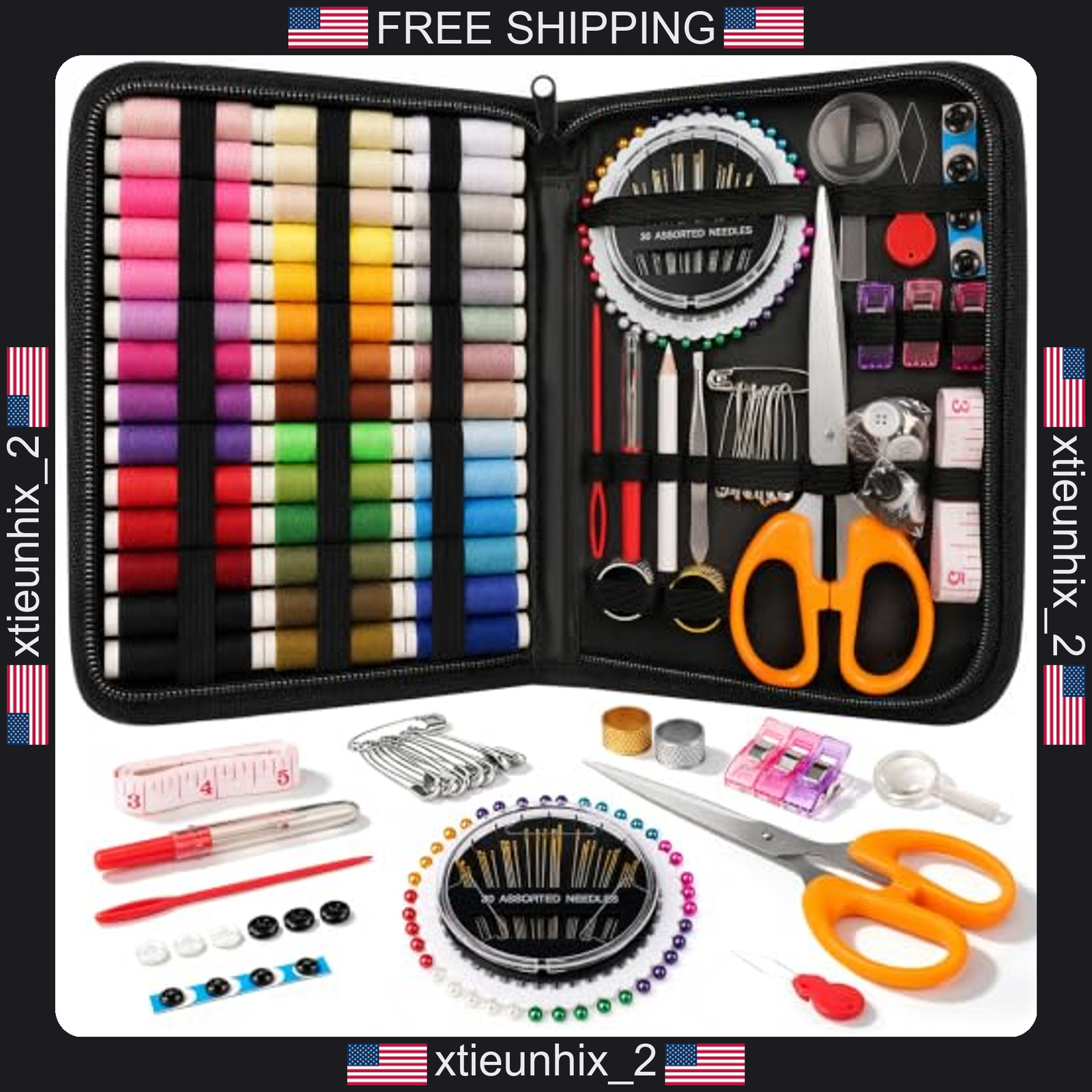 Coquimbo 160-Piece Sewing Kit for Adults Travel, Includes Thread, Needles, Coquimbo 160-Piece Sewing Kit for Adults Travel, Includes Thread, Needles,