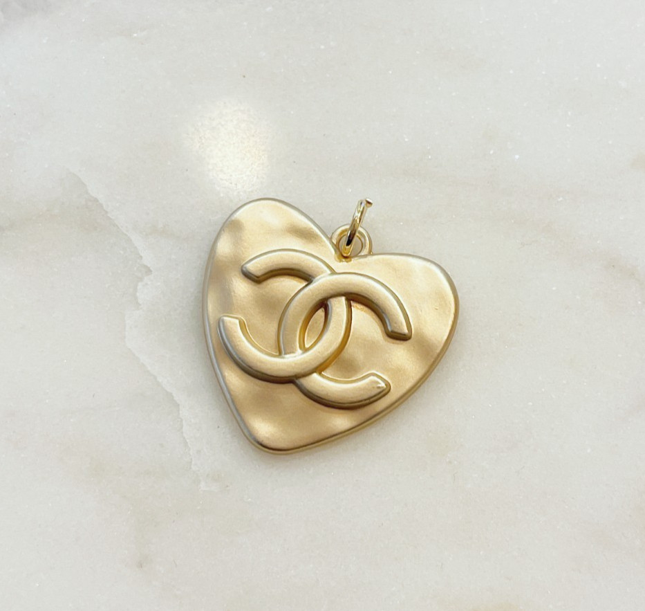 Designer Gold Heart Zipperpull | set of 1