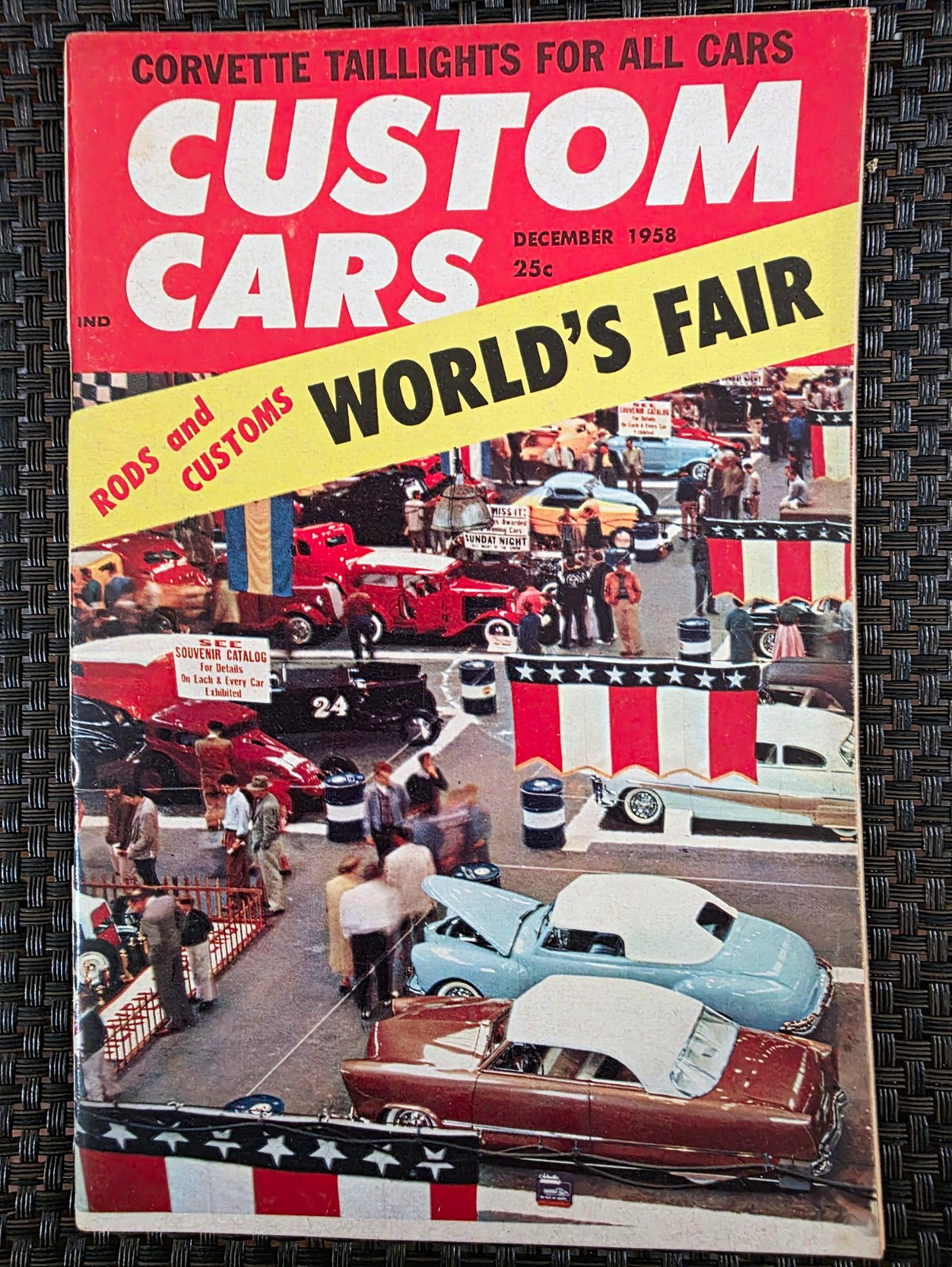 Custom Cars December 1958 Rod and Customs World\'s Fair Issue 14 pages of photos