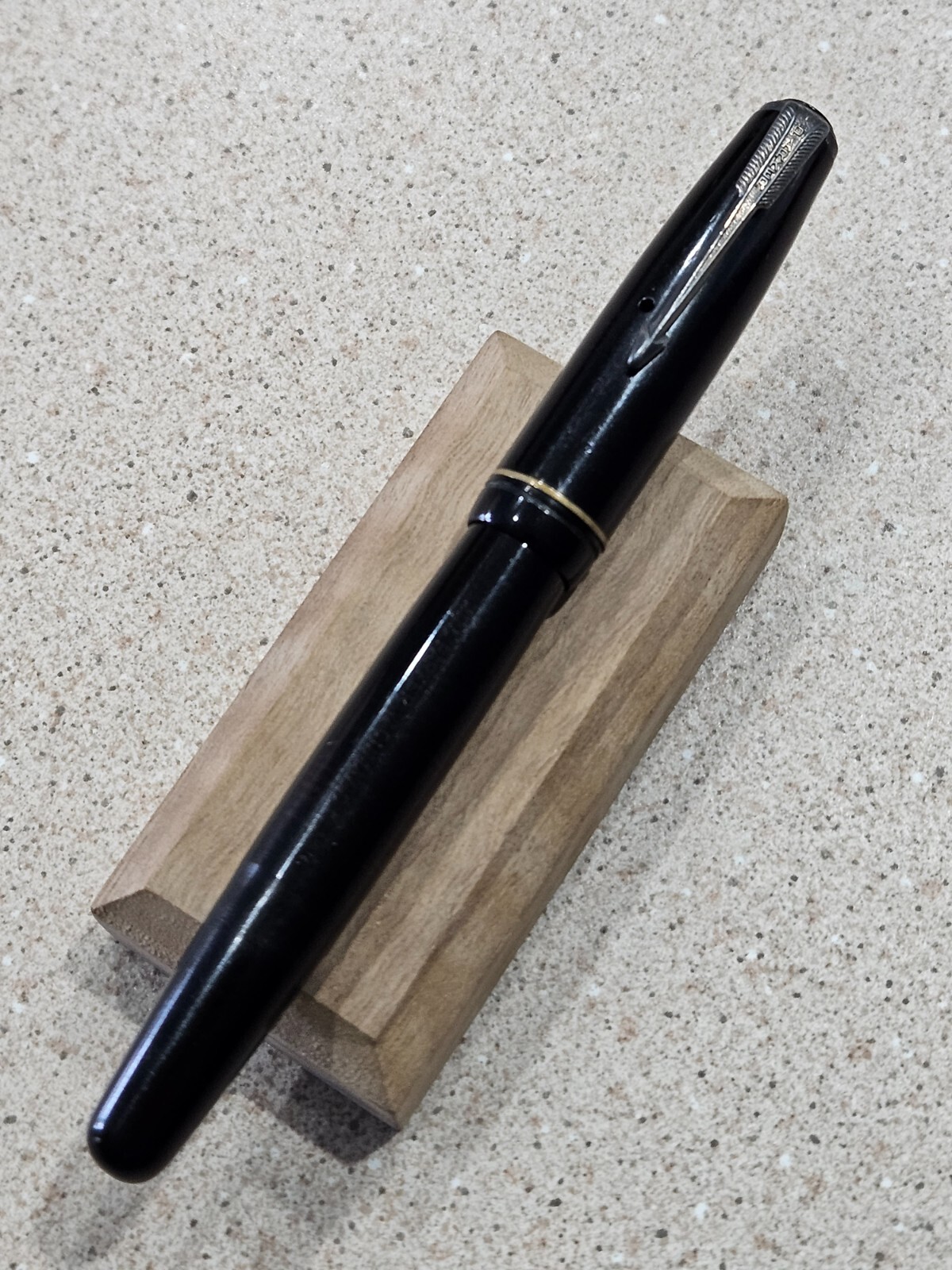 Vintage 1934 Geo S Parker Vacumatic Black Transparent Barrel Fountain Pen *RARE*