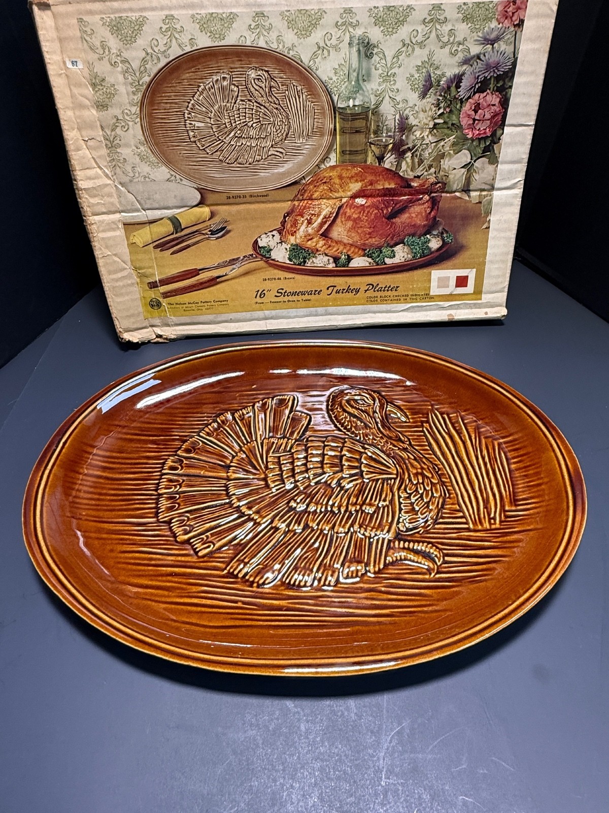 Nelson McCoy pottery turkey serving platter Nelson McCoy pottery turkey serving platter