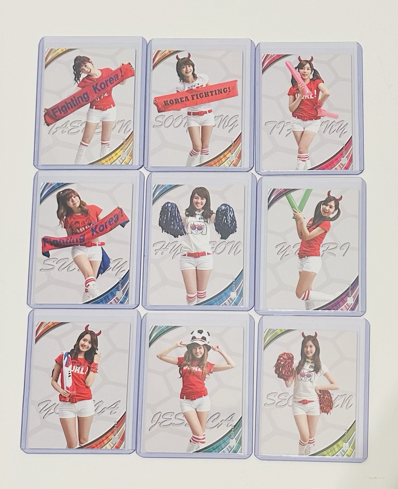 SNSD Girls' Generation 2010 World Cup Star Card Lot of 9 Cards - HTF Rare