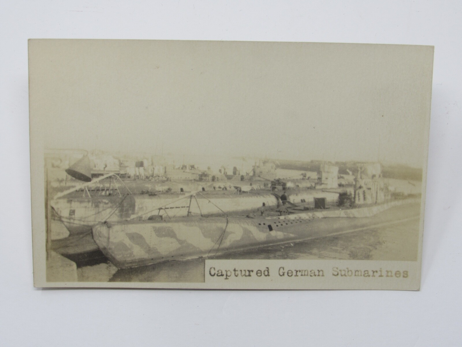 WWI Captured German Submarines Photograph c1919 RARE