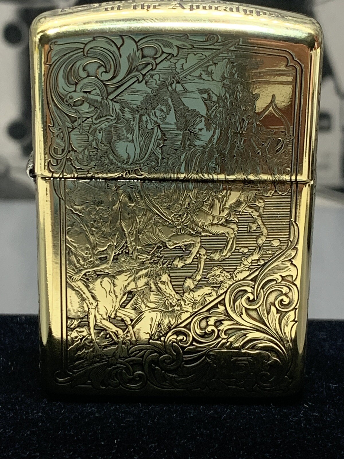 Zippo 5-side Brass Armor  Four Horsemen Of The Apocalypse Zippo