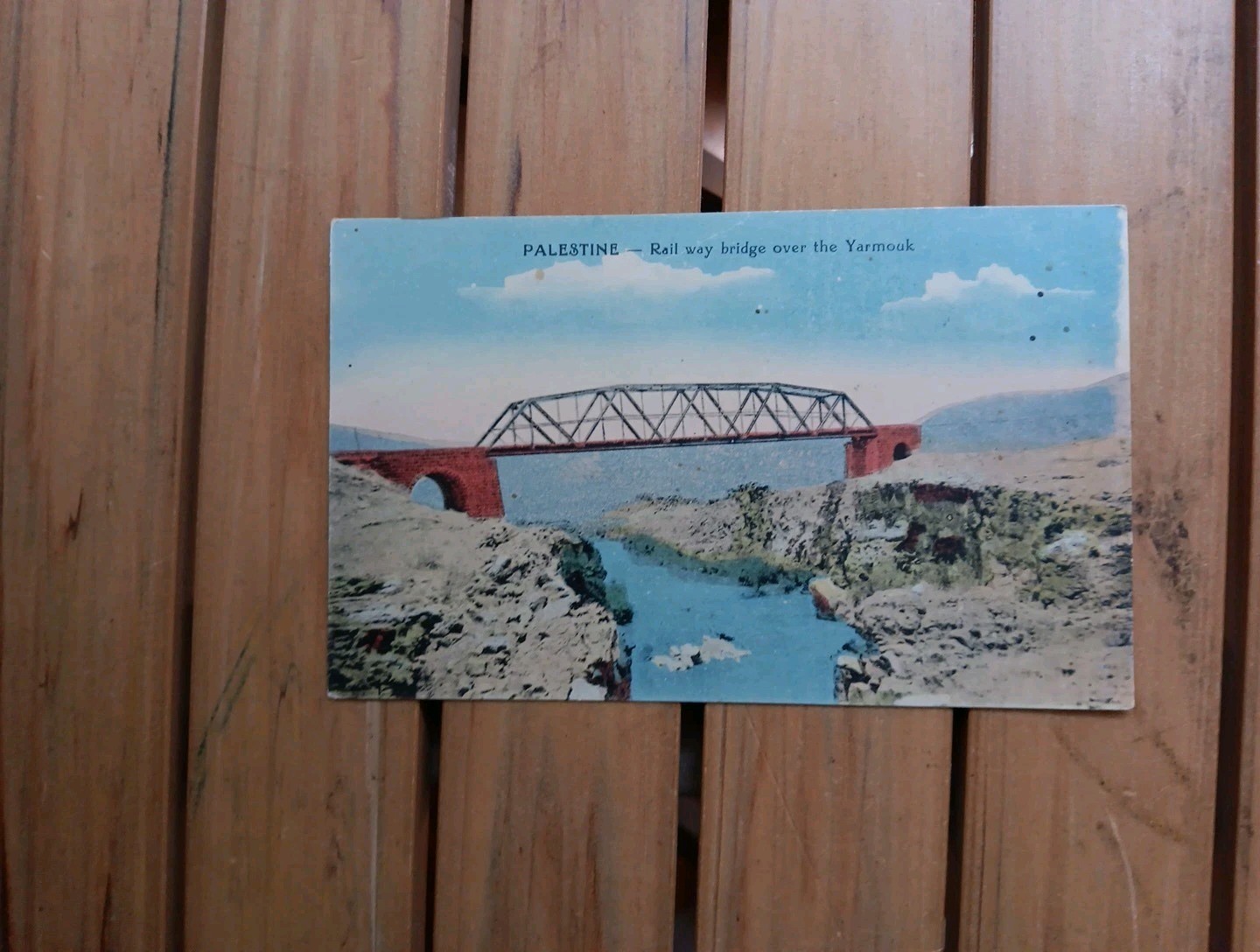 Railway Bridge Over The Yarmouk Destroyed Night Of The Bridges 1946  Tinted PC 