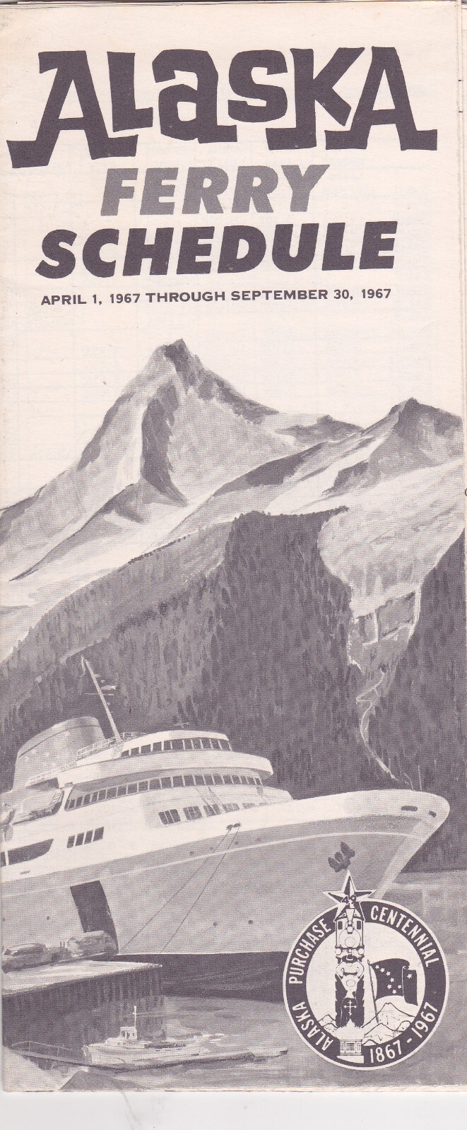 1967 Alaska State Ferry Svc. Schedule Brochure