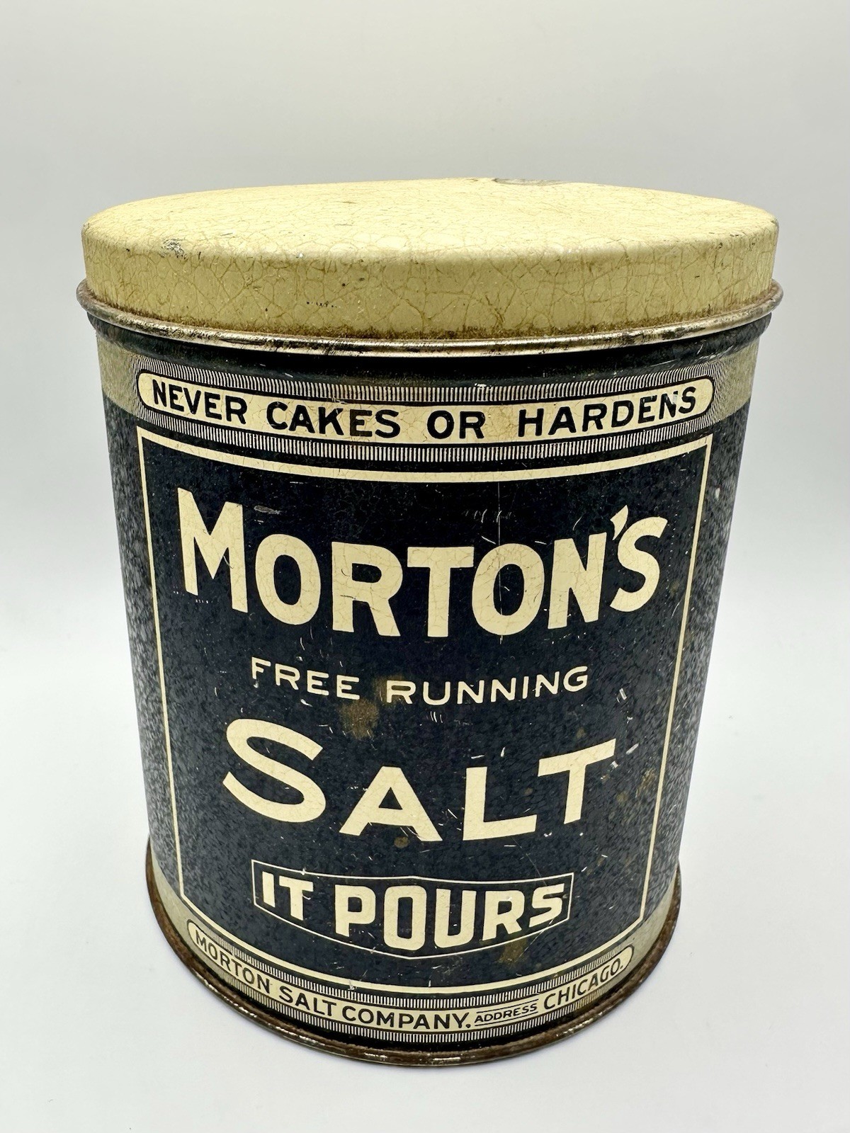Rare Original Morton’s Salt Tin - \