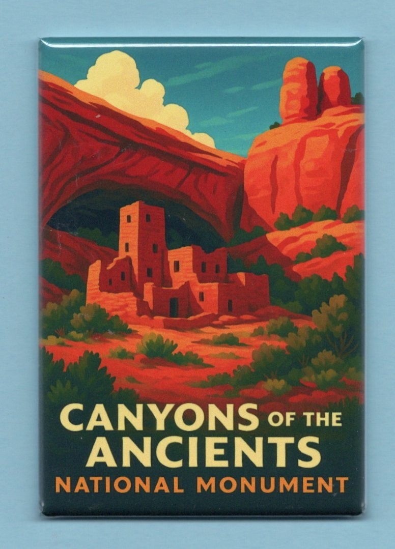 CANYONS OF THE ANCIENTS MONUMENT TRAVEL POSTER *2X3 FRIDGE MAGNET* COLORADO GIFT