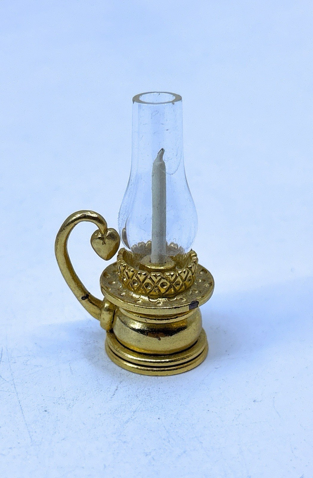 Vintage G & J Martin Pewter Hand Held Candle Lantern THIMBLE USA - Rare