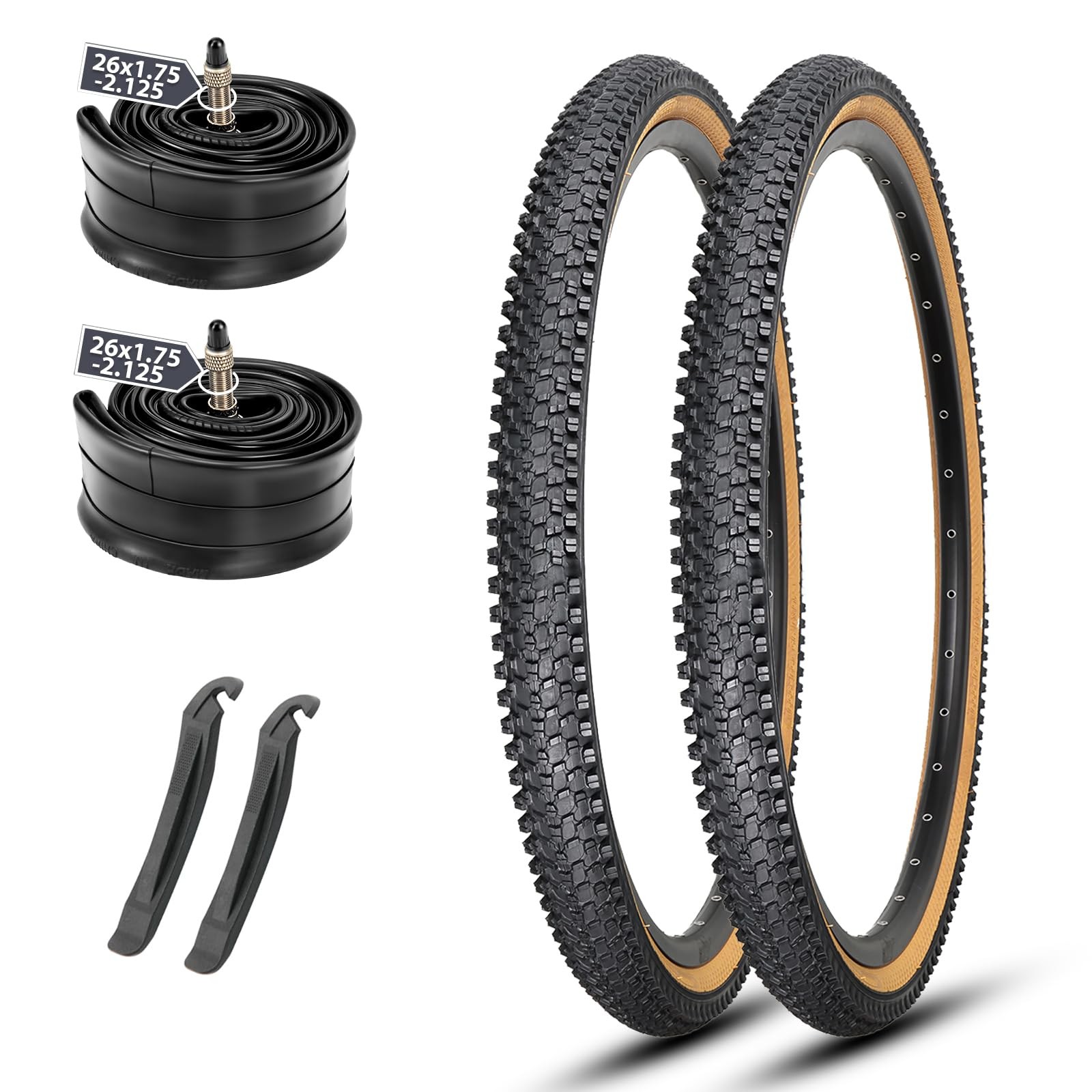 Mohegia 2-Pack Mountain Bike Tires: 26 X 1.95 Inch 60Tpi Combination Set - Fold_