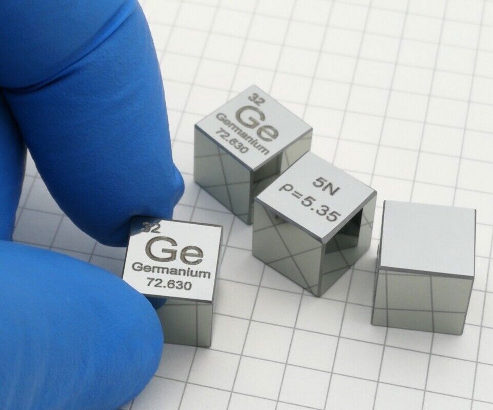 1 Pcs 10mm Germanium Metal Density 99.99% Cube Element Periodic Table Collection