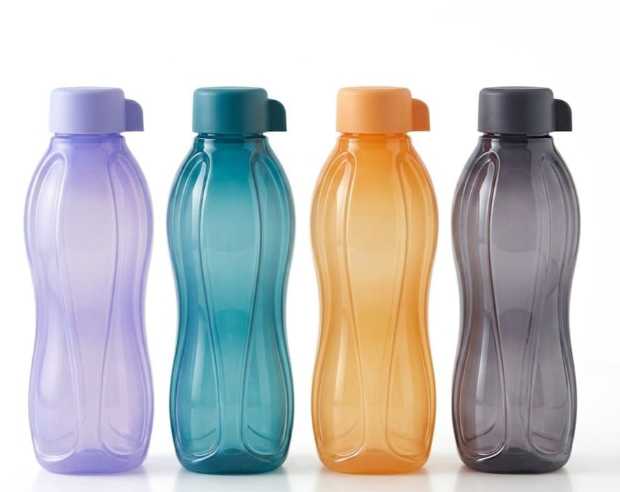 Tupperware Water Bottle 16oz/500ml with Liquid Tight Seals- set of4-Multi colors Tupperware Water Bottle 16oz/500ml with Liquid Tight Seals- set of4-Multi colors