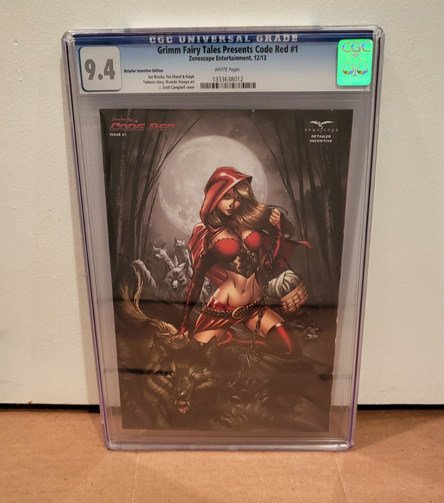 Grimm Fairy Tales Code Red #1 CGC 9.4 (2013) NM WP Campbell Retail Incentive