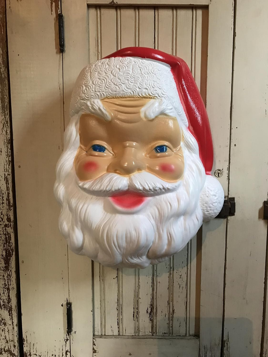 18 Inch Santa Face Lighted Plastic