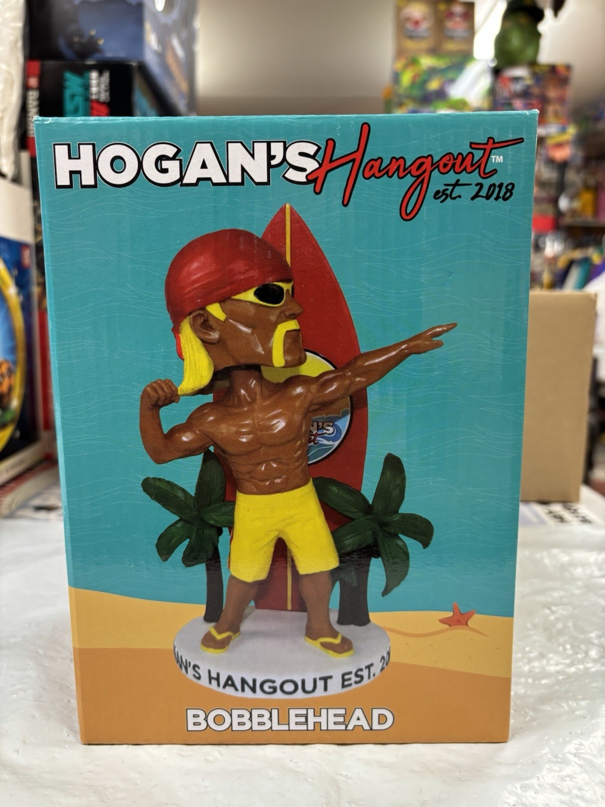 HULK HOGAN'S HANG OUT BOBBLEHEAD #D to 5,000 RARE HULKAMANIA 2018