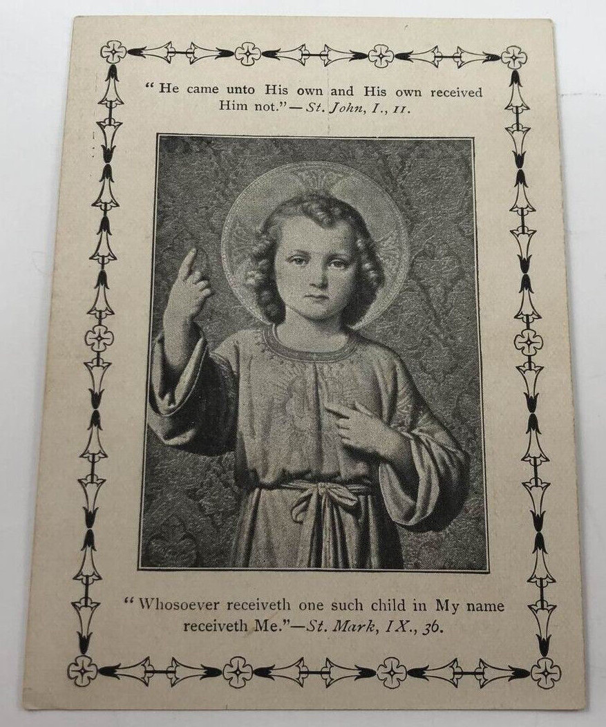 RARE VINTAGE 1903-1904 Certificate Of Membership Card In THE SACRED HEART UNION