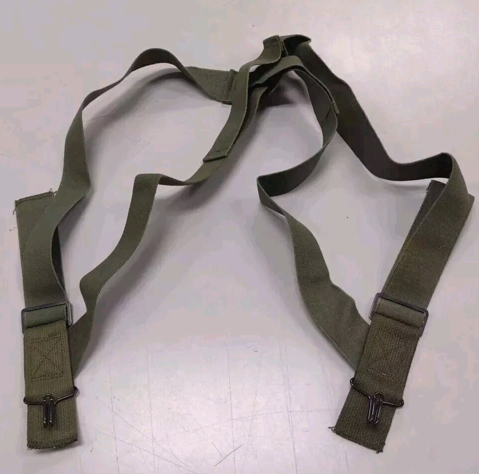 NEW USGI MILITARY M1950 Foliage Trouser PANT COTTON SUSPENDERS Elastic Harness NEW USGI MILITARY M1950 Foliage Trouser PANT COTTON SUSPENDERS Elastic Harness