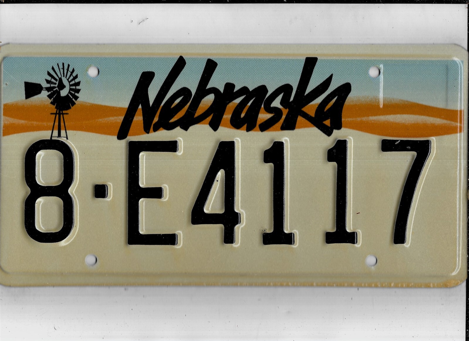 EXPIRED NEBRASKA LICENSE PLATE RANDOM LETTERS/NUMBERS NICE MINT