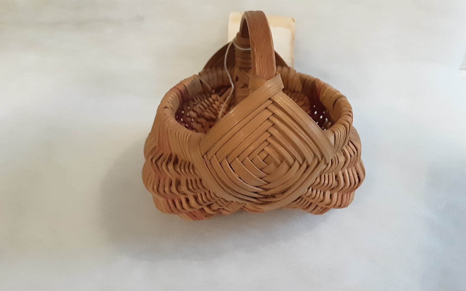Miniature Buttocks Egg Basket. Handwoven.Good Condition.Primitive Decor.