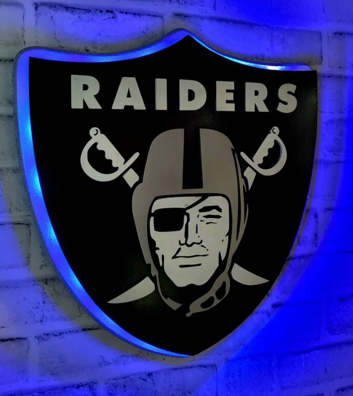 Raiders 3D LED lighted Wall Art with remote