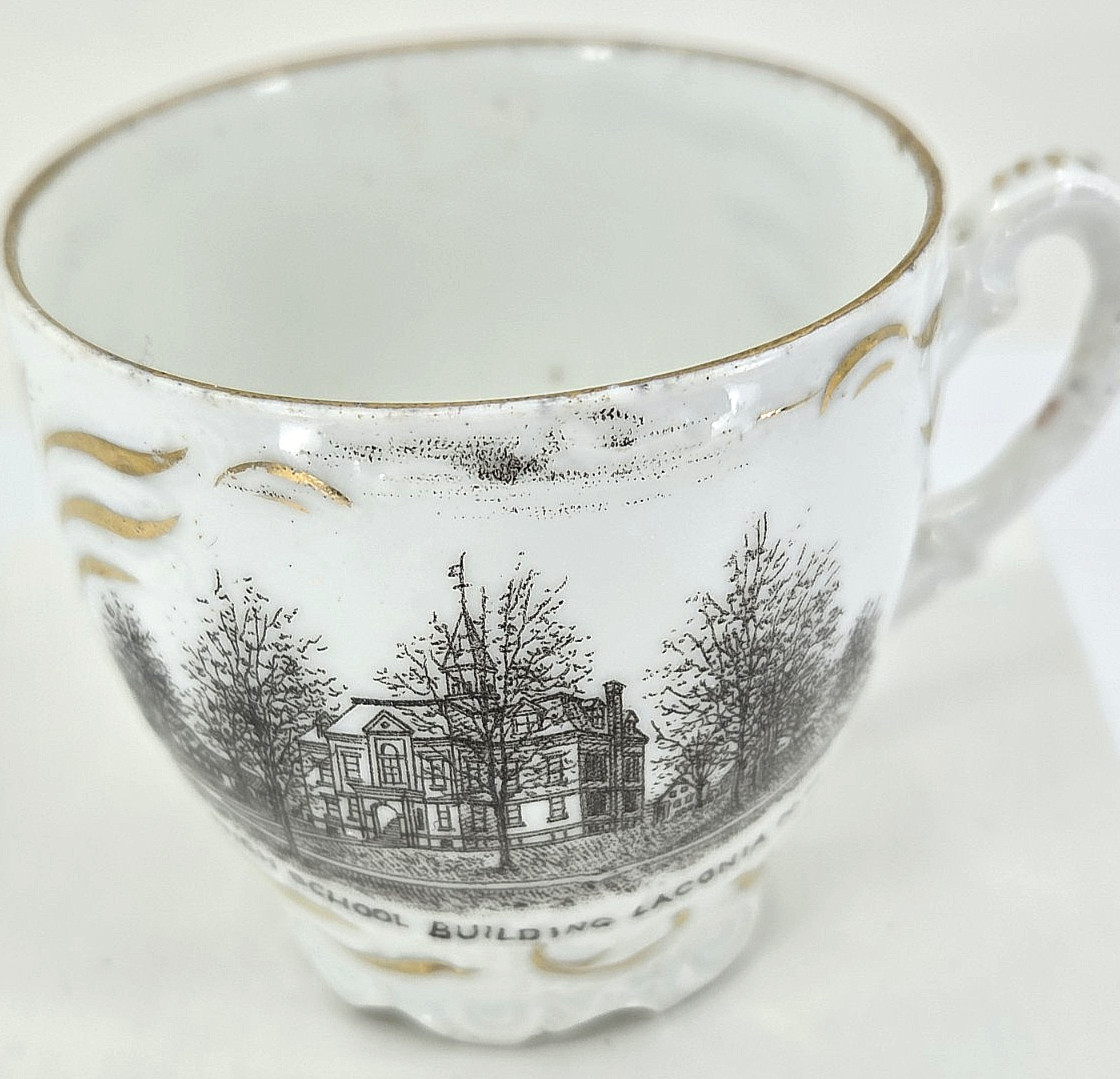 Souvenir China Demitasse Cup Laconia High School New Hampshire