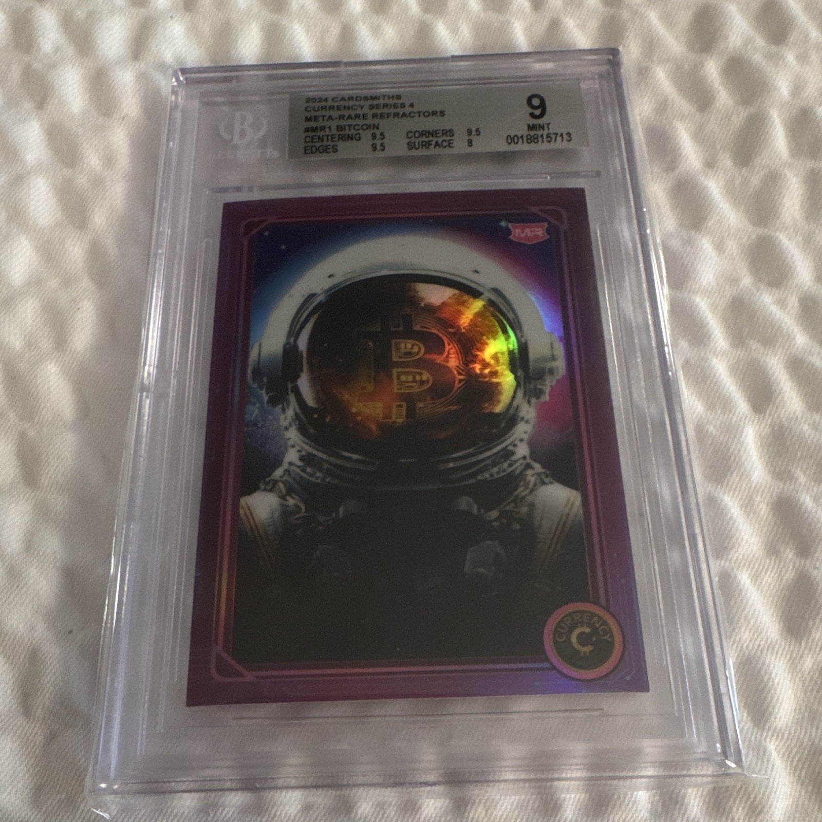 Cardsmiths 2024 Currency Series 4 Meta-Rare Refractors Bitcoin Refractor MR1