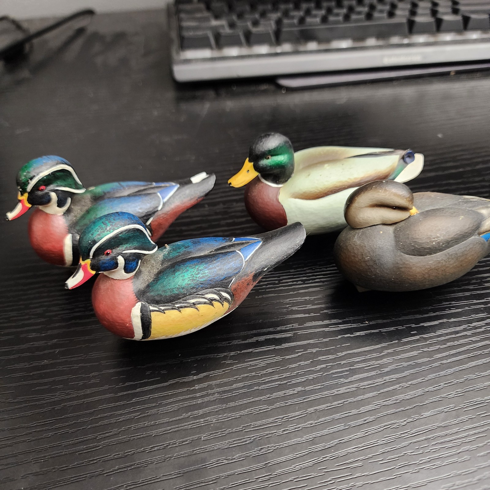 4 Hand Crafted Mini Ducks By Jett Brunet