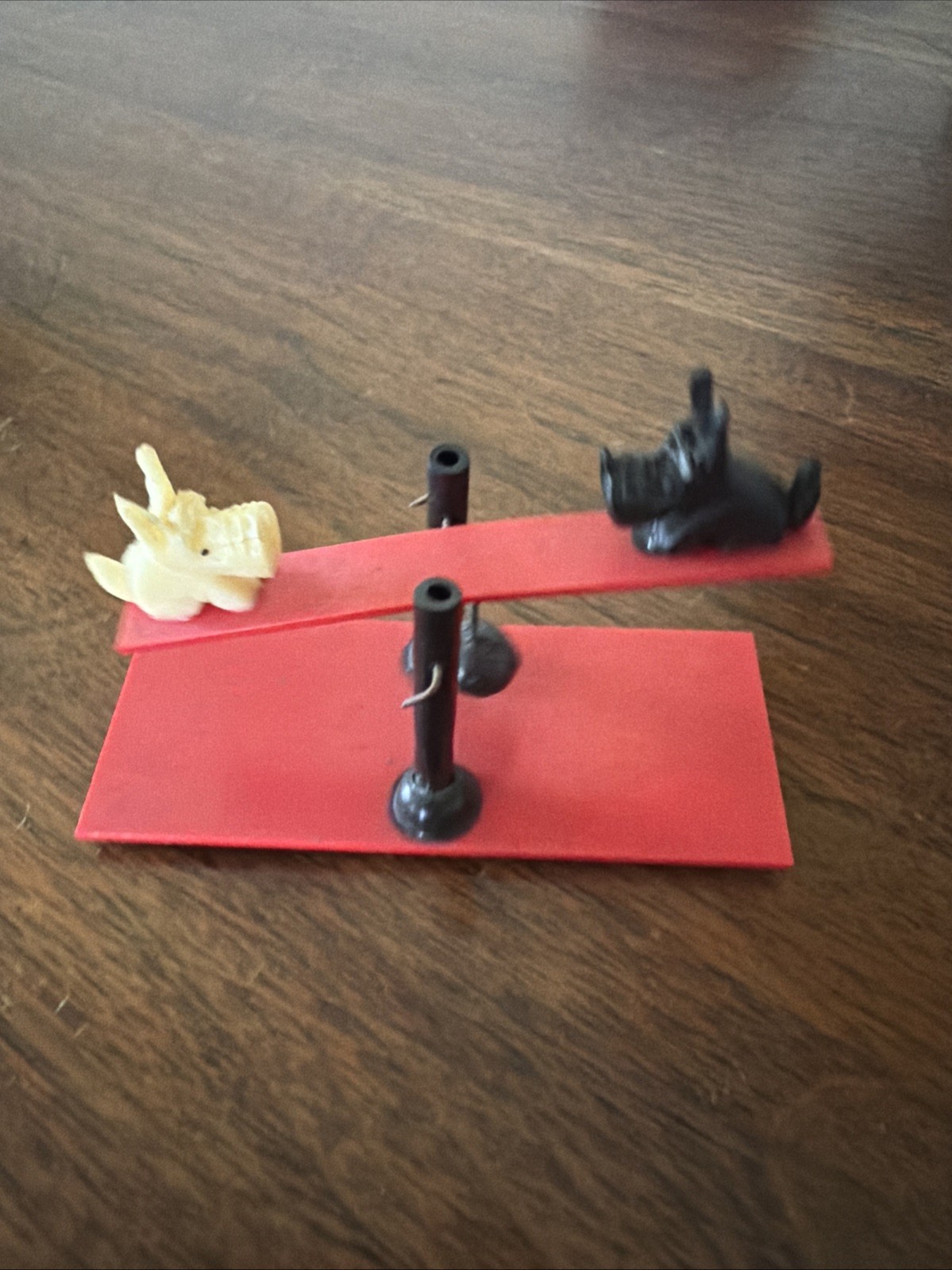 Vintage Scottie Dogs Seesaw Miniature Celluloid Japan Works