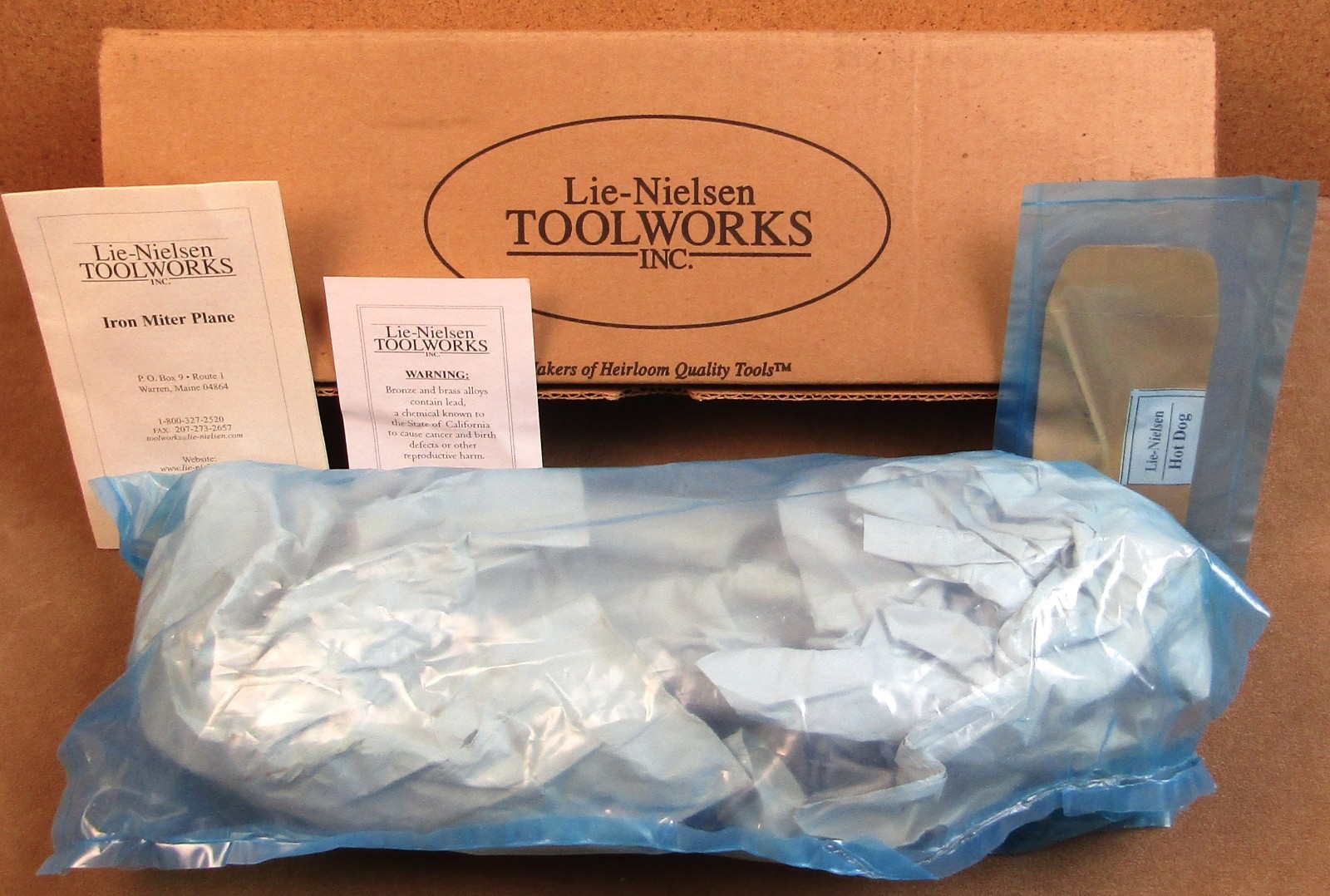 NOS VINTAGE 2007 LIE NIELSEN L-N9 IRON MITER PLANE UNUSED OLD STOCK
