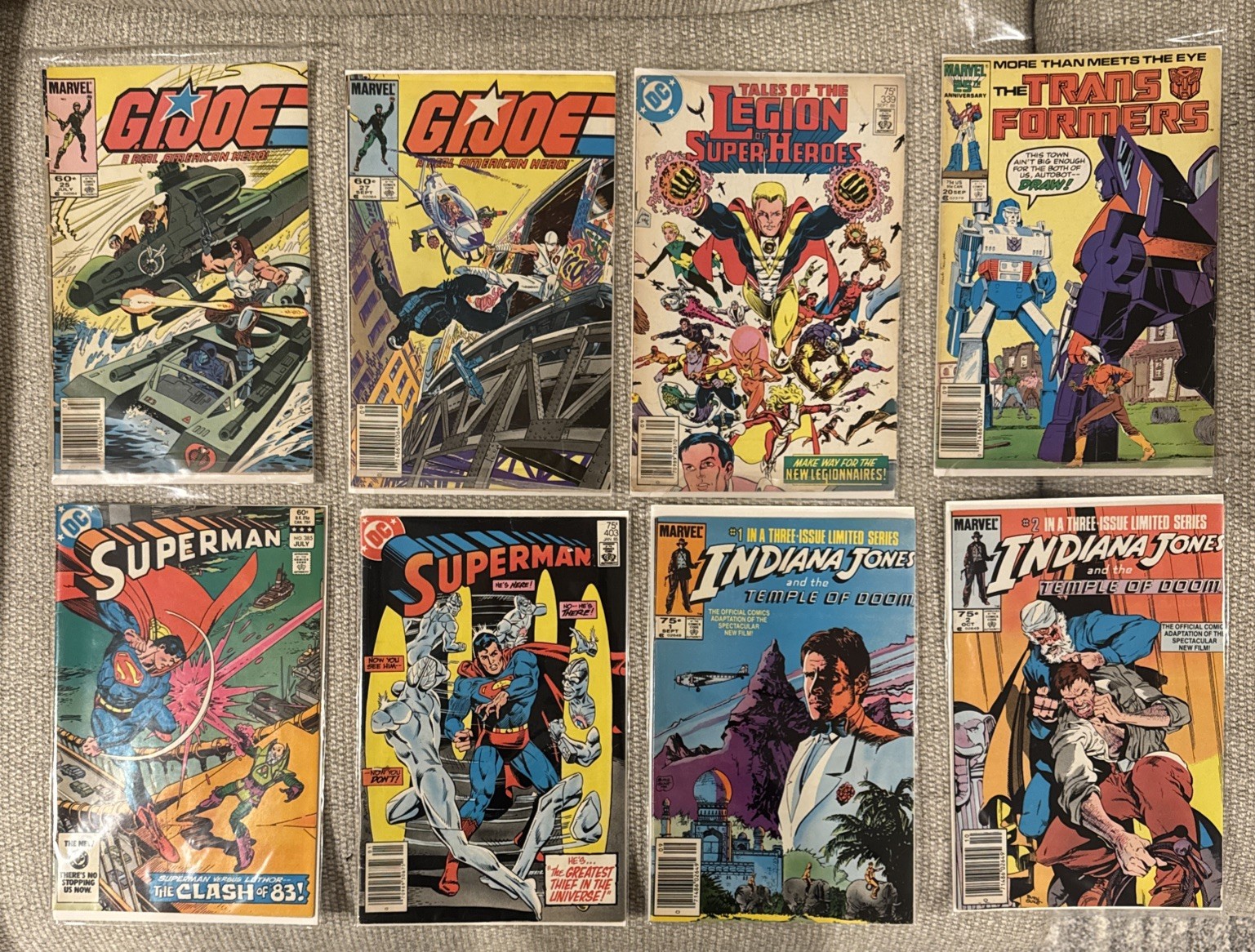 Vintage Mixed Lot 80s Marvel & DC G.I. Joe Transformers Superman Indiana Jones + Vintage Mixed Lot 80s Marvel & DC G.I. Joe Transformers Superman Indiana Jones +