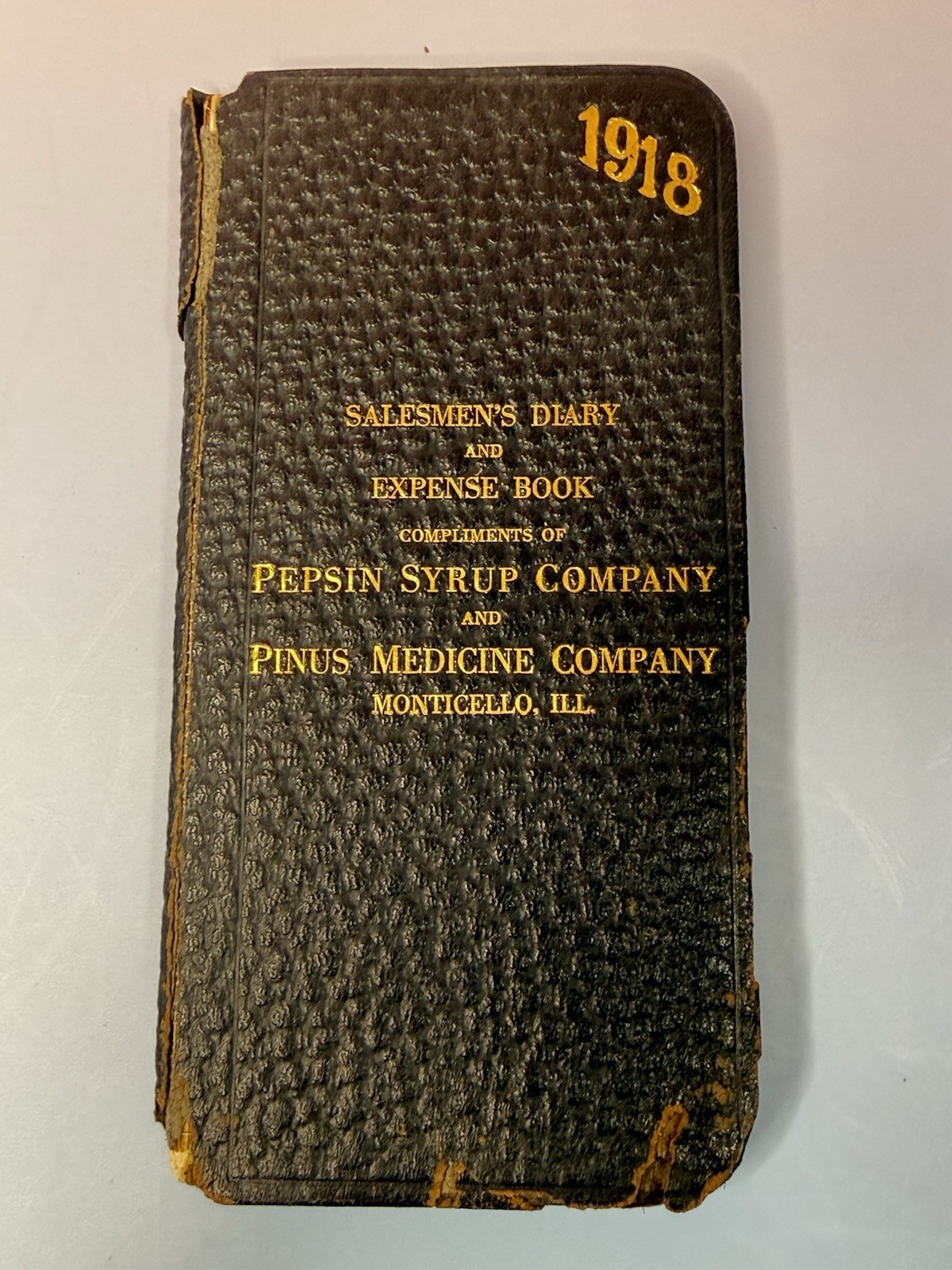 1918 Pepsin Syrup Co Salesman\'s Diary Dr Caldwell Patent Medicine Advertising