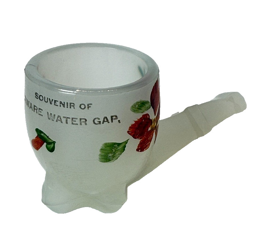 DELAWARE WATER NJ NEW JERSEY ANTIQUE Souvenir DEPRESSION Glass TRINKET PIPE
