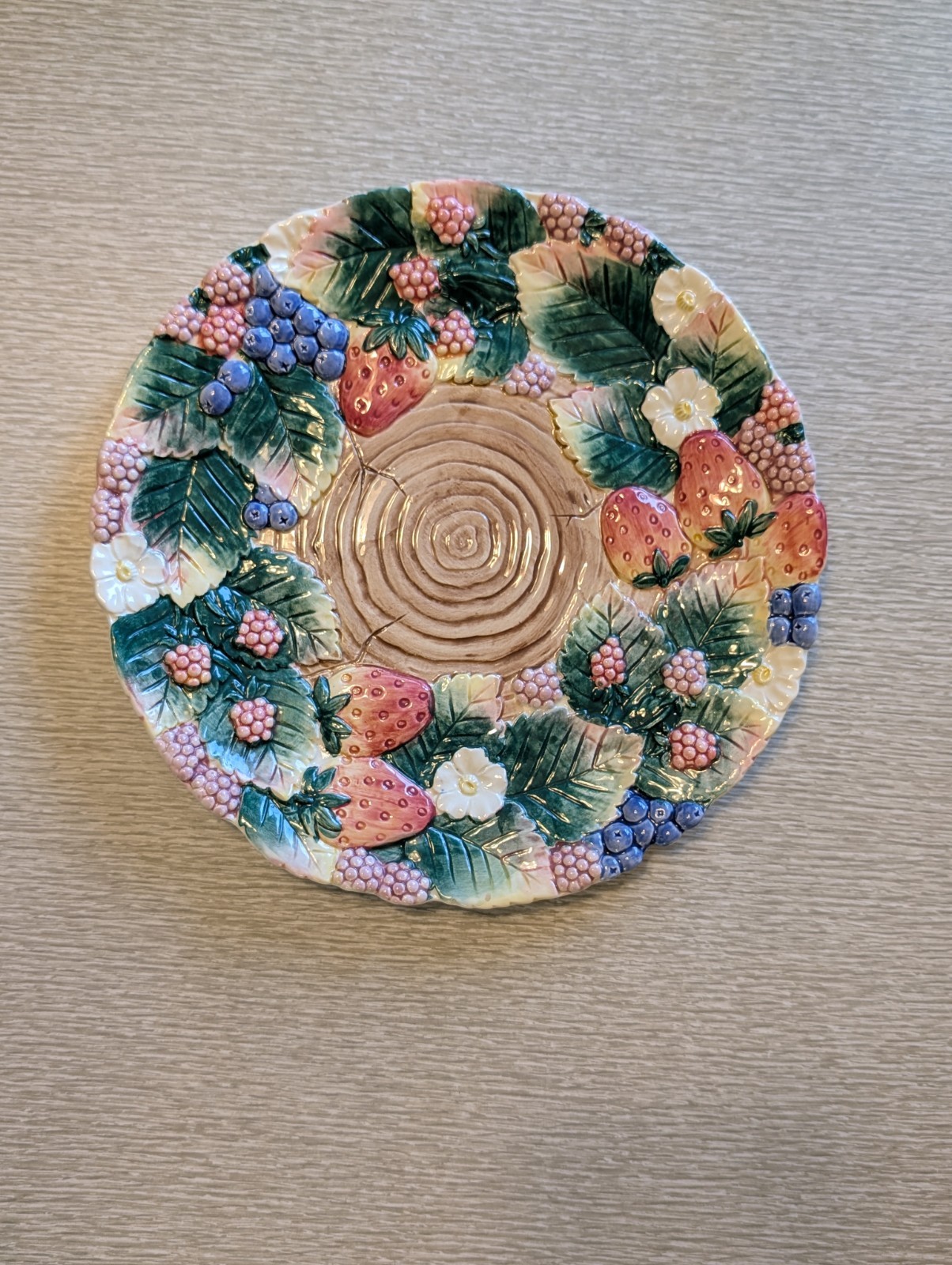 Fritz & Floyd 1991 Decorative Plate Strawberries 9 3/4\