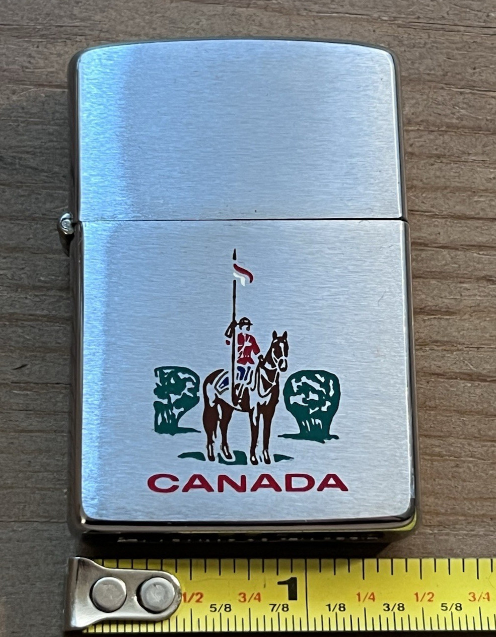 Vintage Zippo Canada ROYAL CANADIAN MOUNTED POLICE RCMP Mountie Chrome Lighter