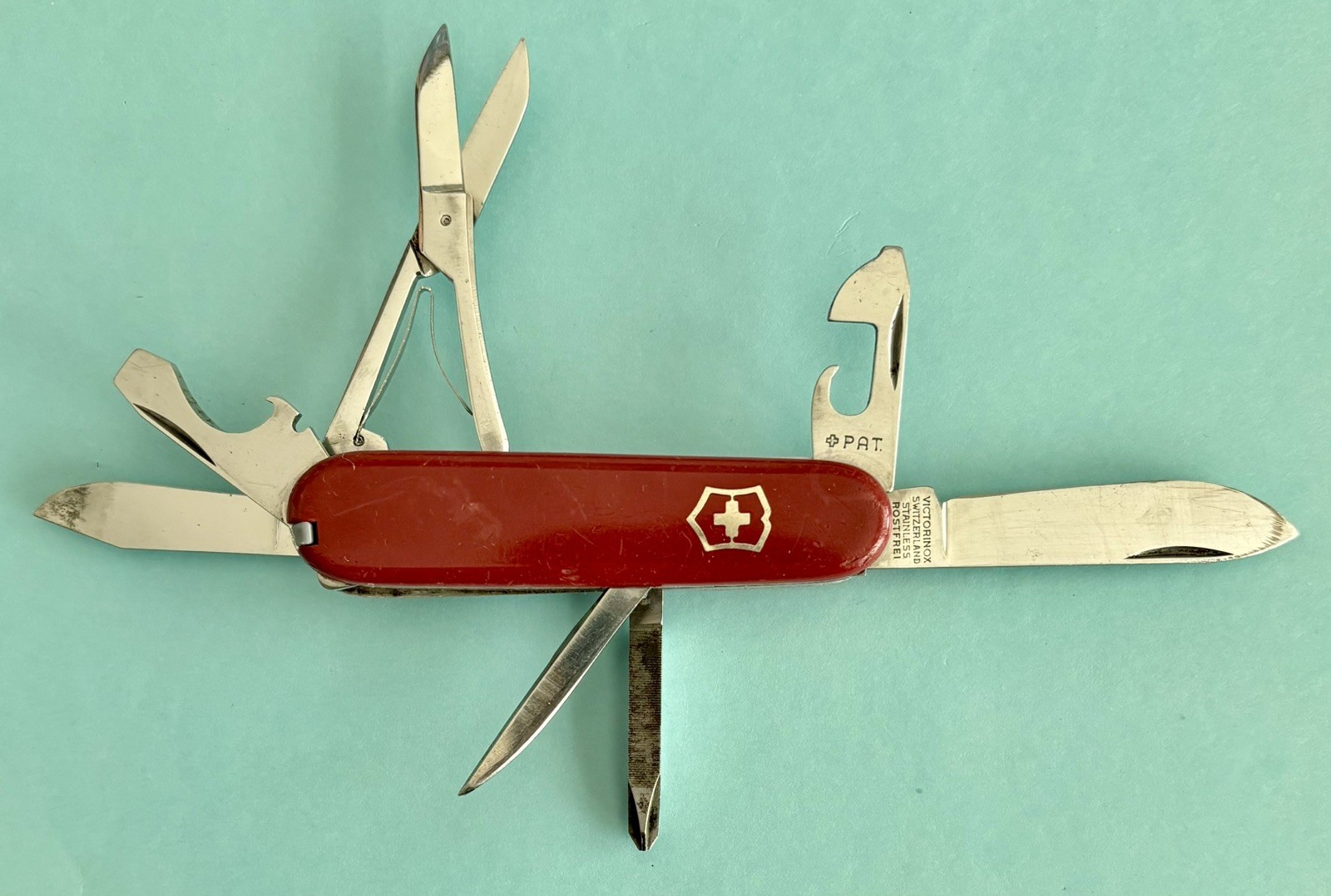 RARE Vintage 1974-1976 VICTORINOX SALESMAN 84mm Swiss Army Knife No Key Ring Var