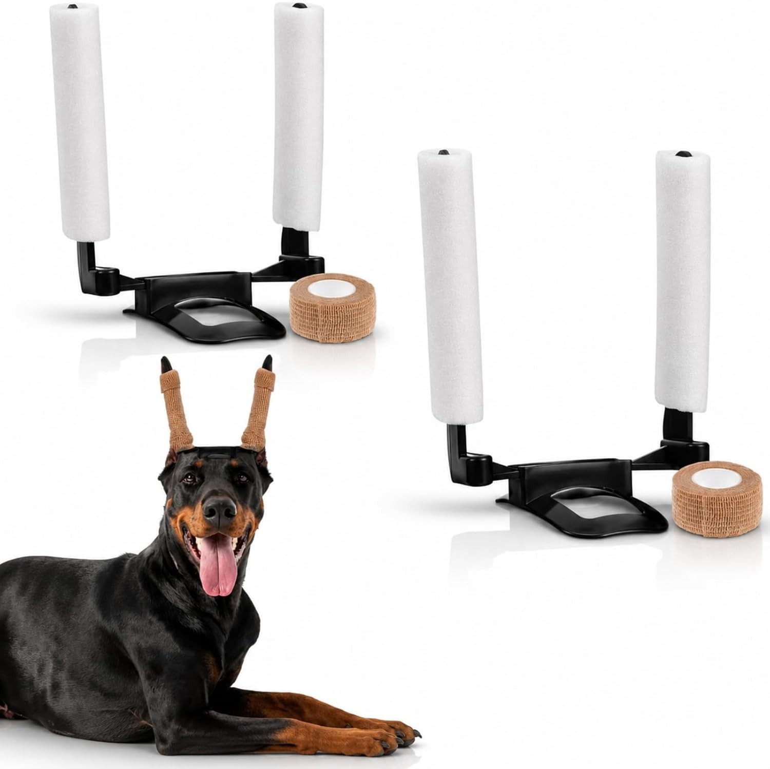 2 Sets Dog Ear Posting Kit - Doberman Ear Stand up Tool with Tape