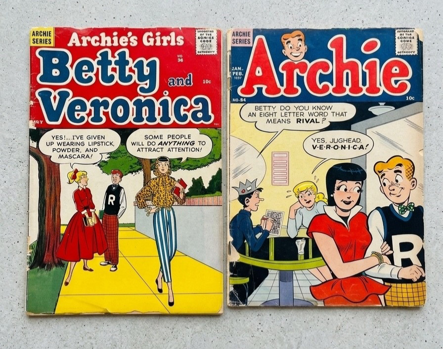 Vintage 1957-1958 Archie Comics Lot: Archie #84 & Betty and Veronica #36 Silver Vintage 1957-1958 Archie Comics Lot: Archie #84 & Betty and Veronica #36 Silver