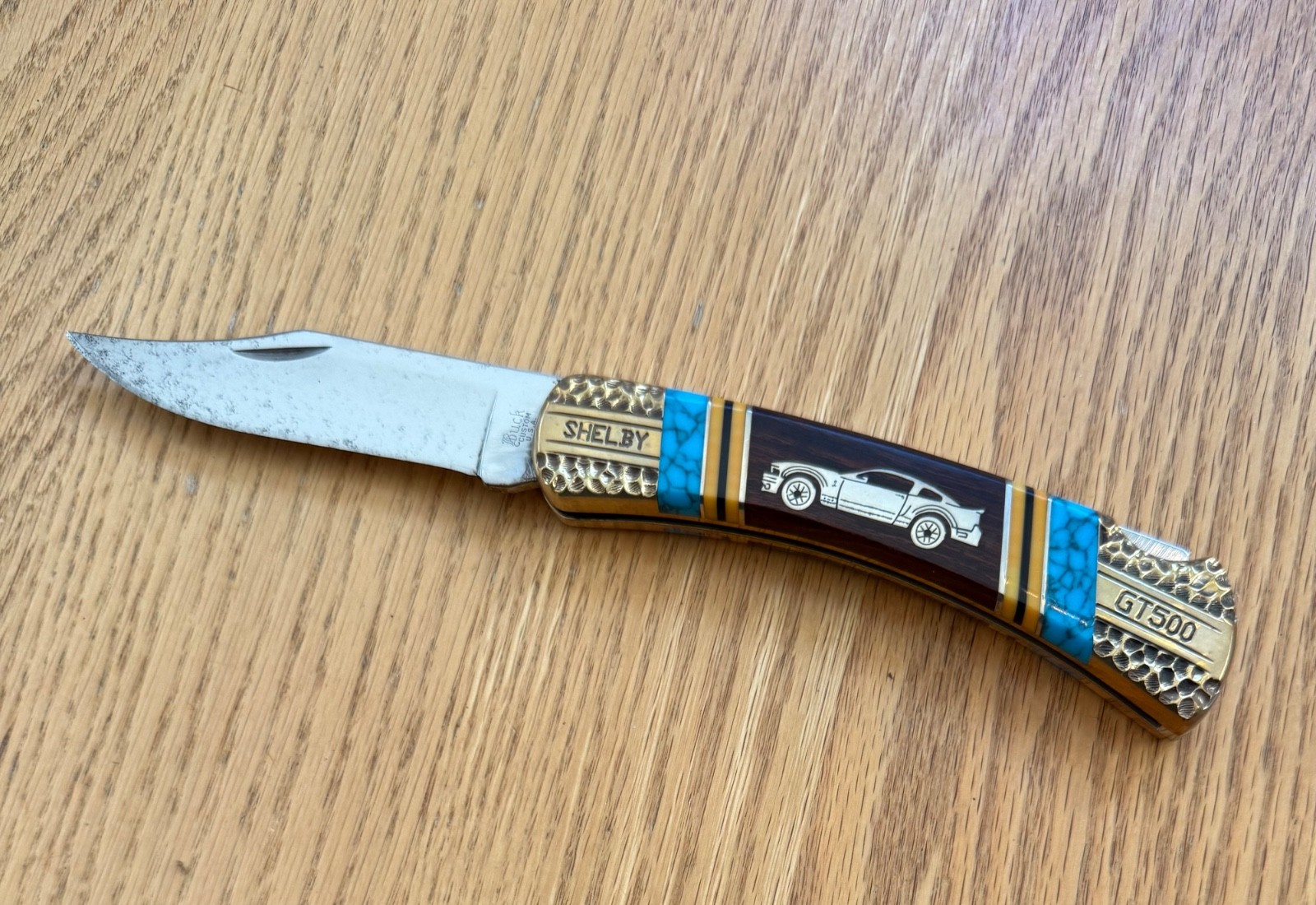 RARE #3 of 10 BUCK DAVID YELLOWHORSE SHELBY GT 500 CAR 110 KNIFE W/ ISSUES  N9