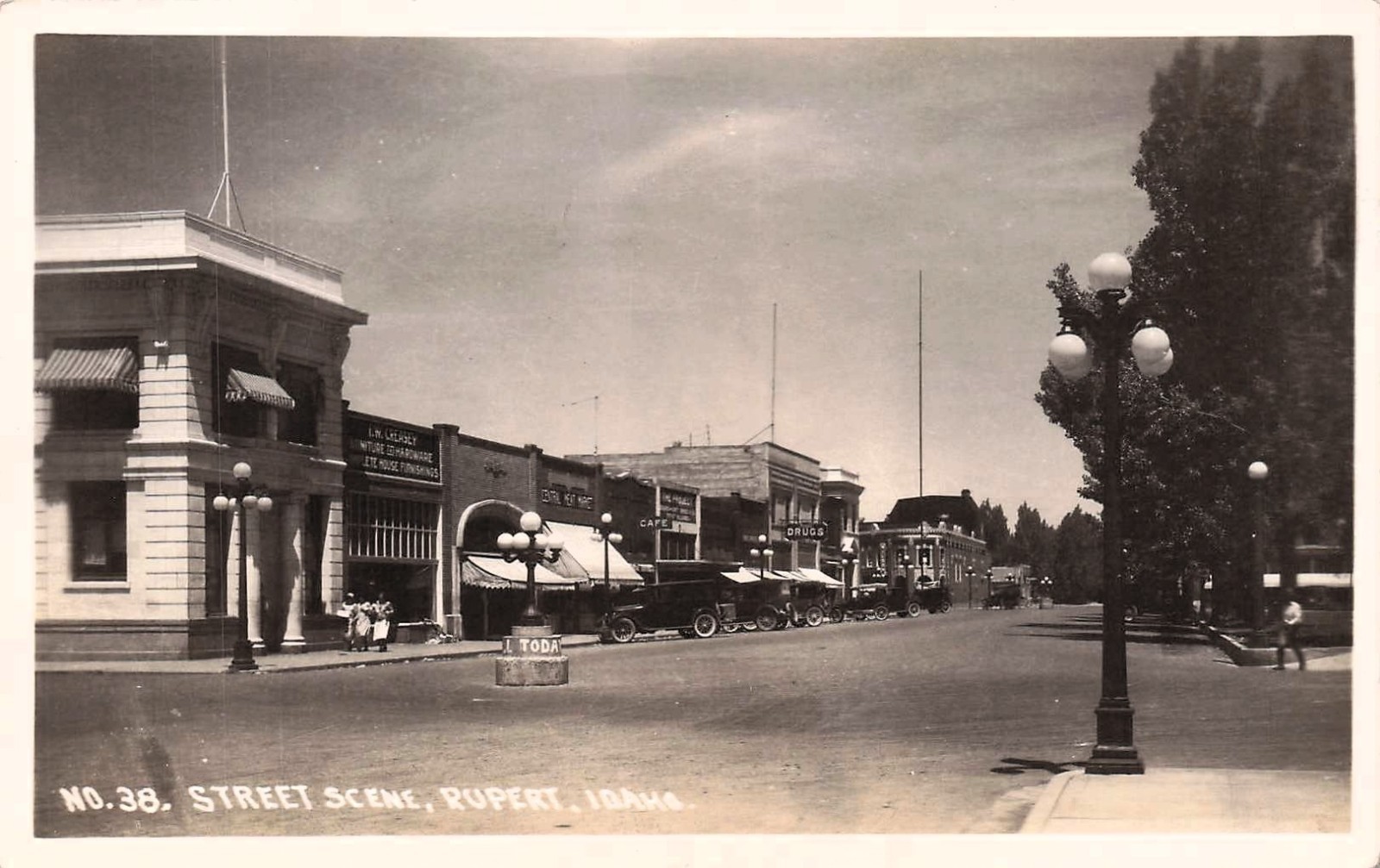 RPPC Rupert Idaho Main Street Minidoka County Downtown Photo Vtg Postcard 5A