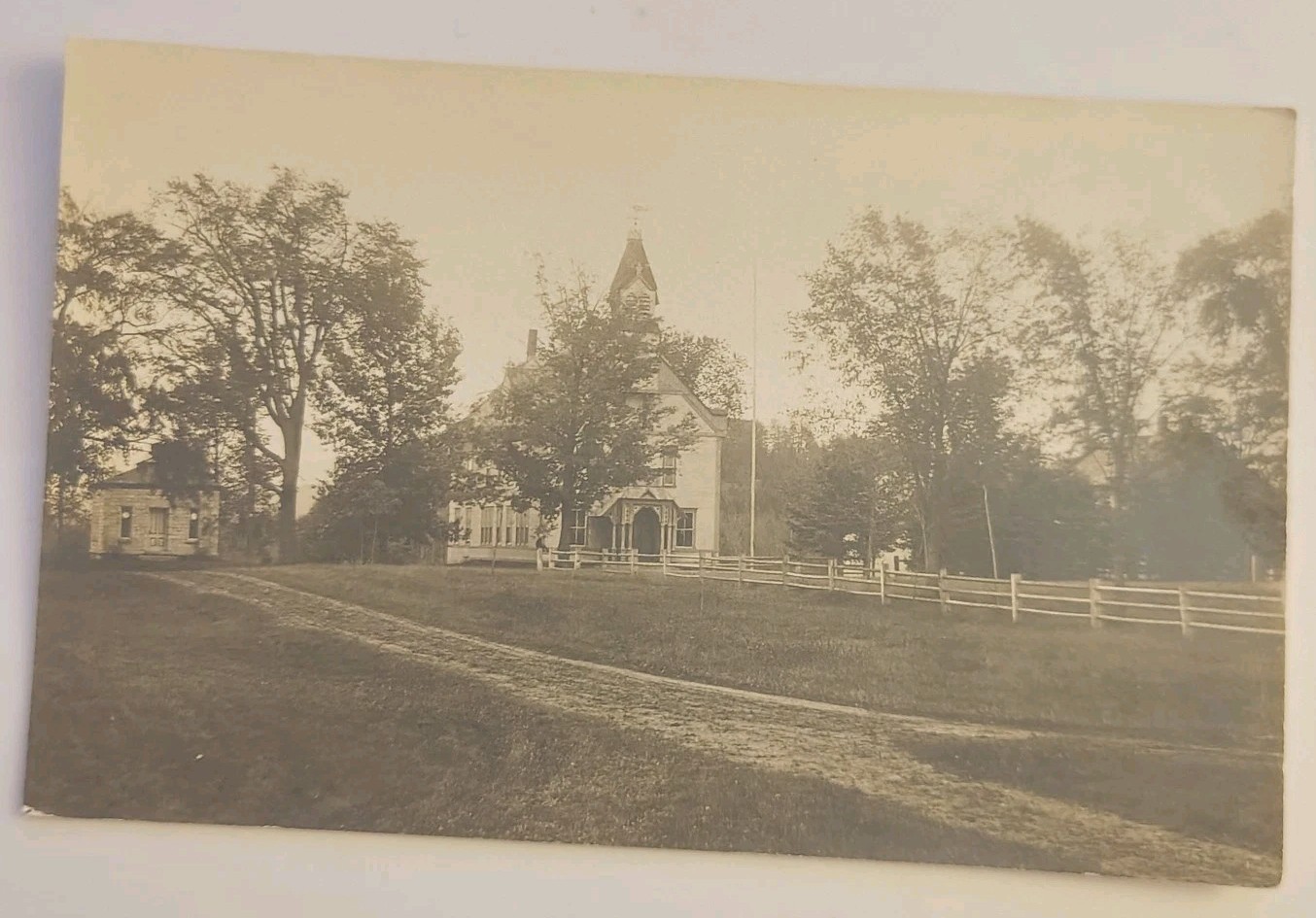 United States Rural Church Photo With Steeple C1930s Postcard 