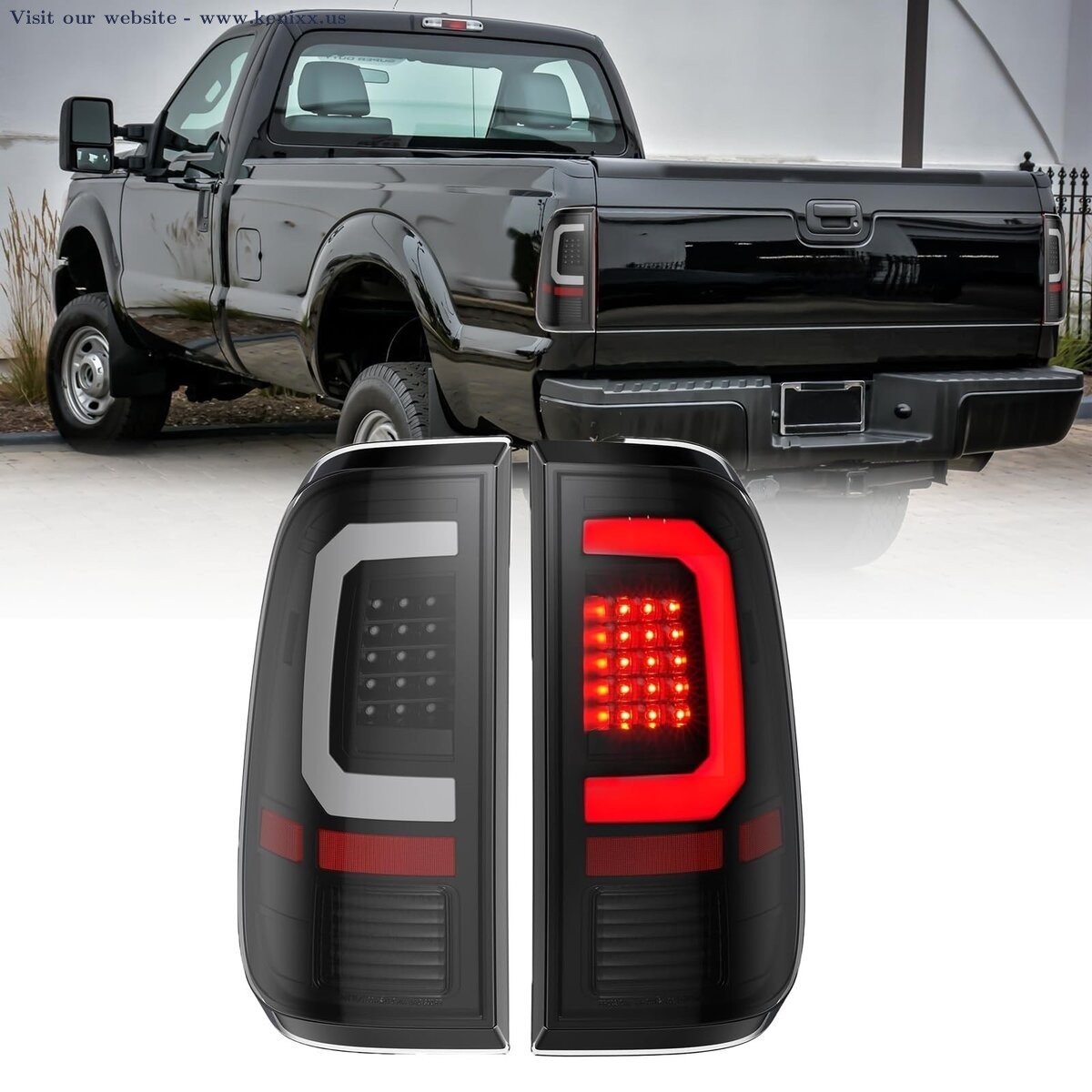 LED Tail Light Assembly Compatible with 2008-2016 Ford F250 / F350 / F450 Super
