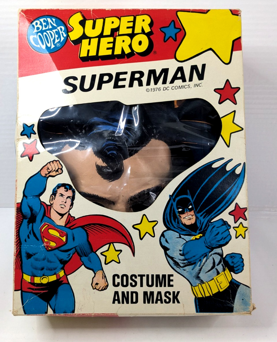 1976 DC Superheroes SUPERMAN Ben Cooper Halloween Costume 1976 DC Superheroes SUPERMAN Ben Cooper Halloween Costume