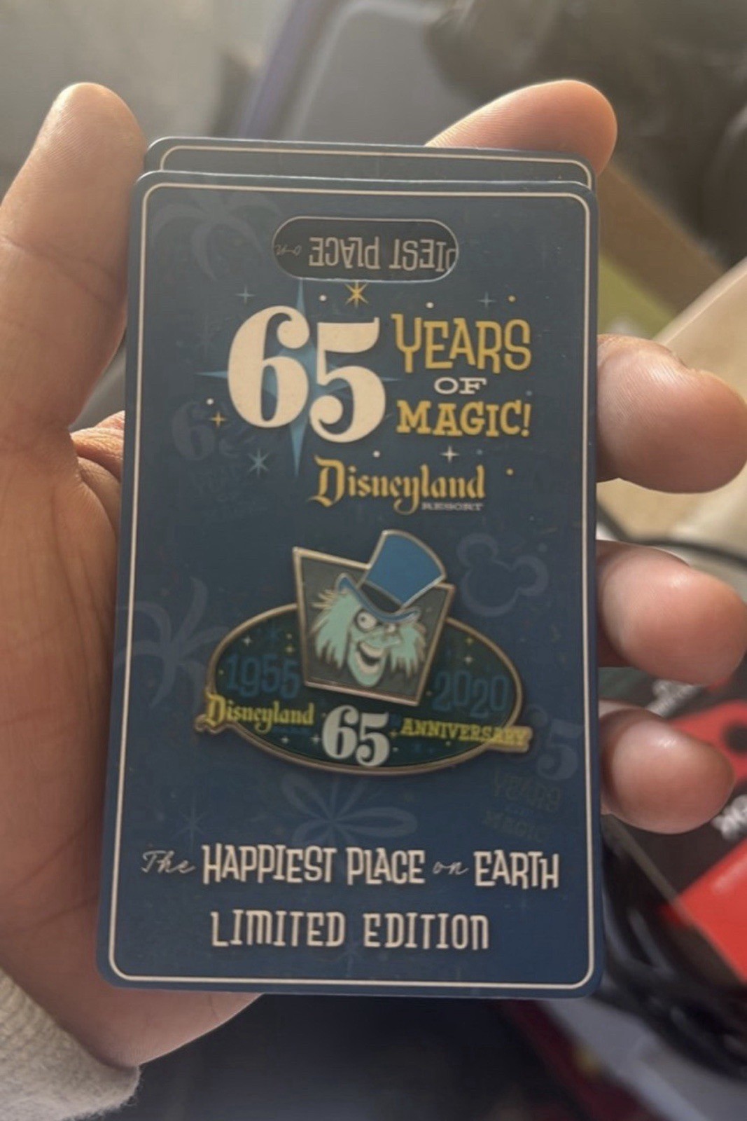 Disneyland DLR 65th Anniversary Hat Box Ghost LE 3000 Pin