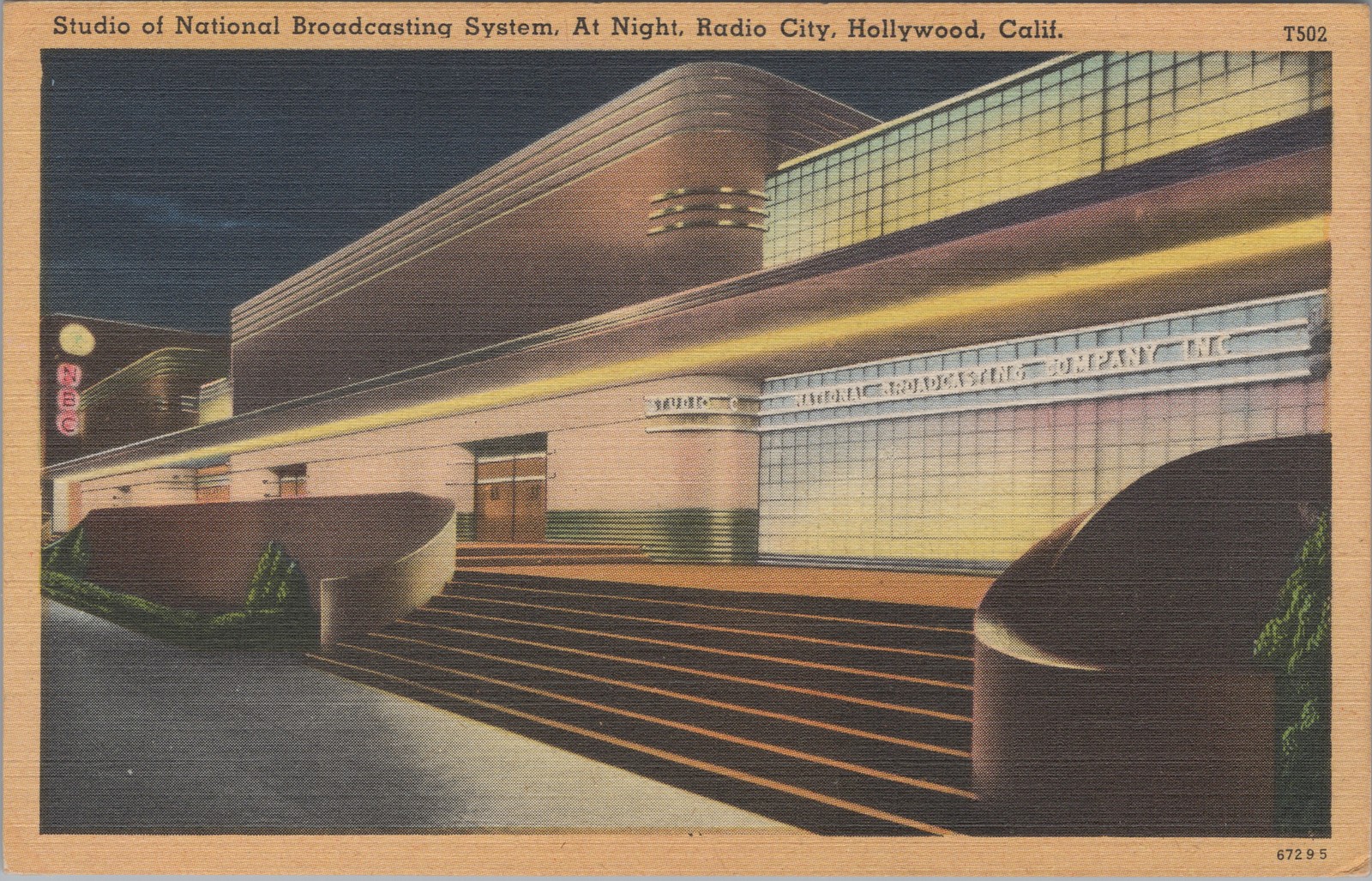 Lot of 8 NBC Radio City Hollywood Postcards Sunset & Vine Radio Broadcasting