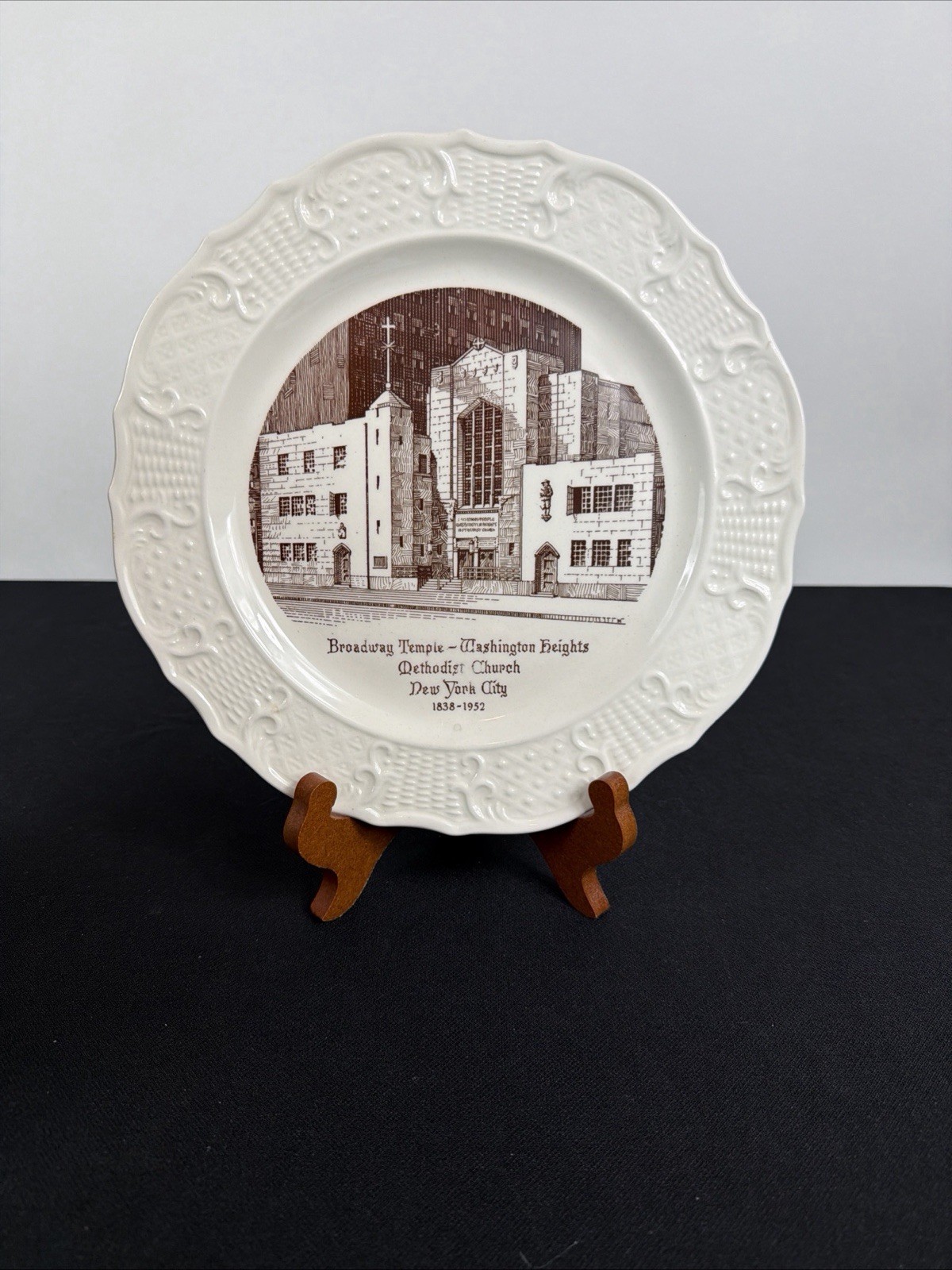 Broadway Temple 10” Plate Washington Height Methodist Church New York City 