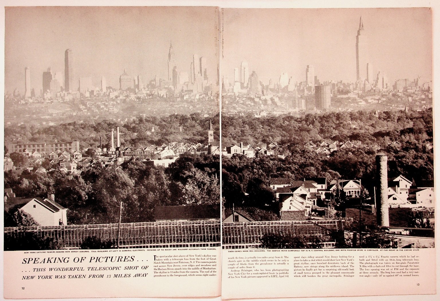 1941 LIFE Magazine Ad Spread New York City Skyline Colgate Dental Cream