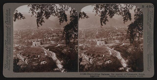 Overlooking Caracas, the capital of Venezuela, South America Old Photo Overlooking Caracas, the capital of Venezuela, South America Old Photo