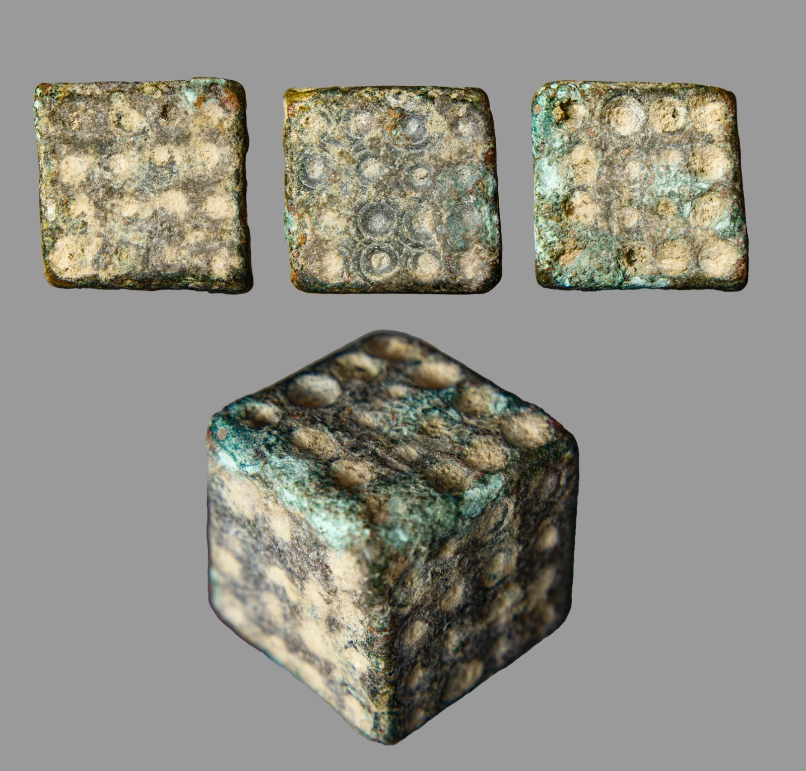 Ancient Roman Heavy Bronze Gaming Die Tessera 29.61g 100-400 AD COA  Antiquity
