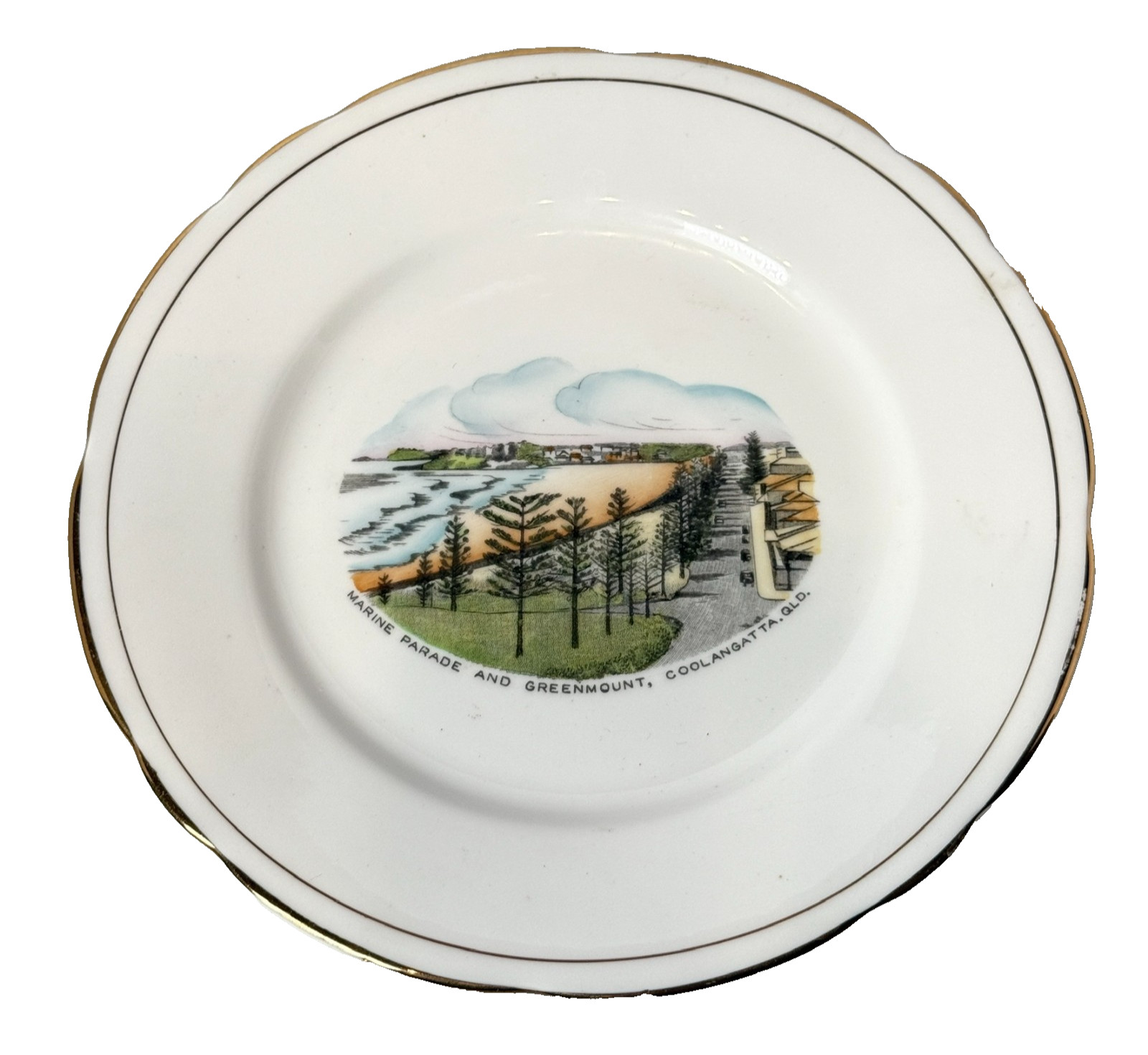 MARINE PARADE GREENMOUNT, COOLANGATTA, QLD CANADA Souvenir TRINKET DISH PLATE