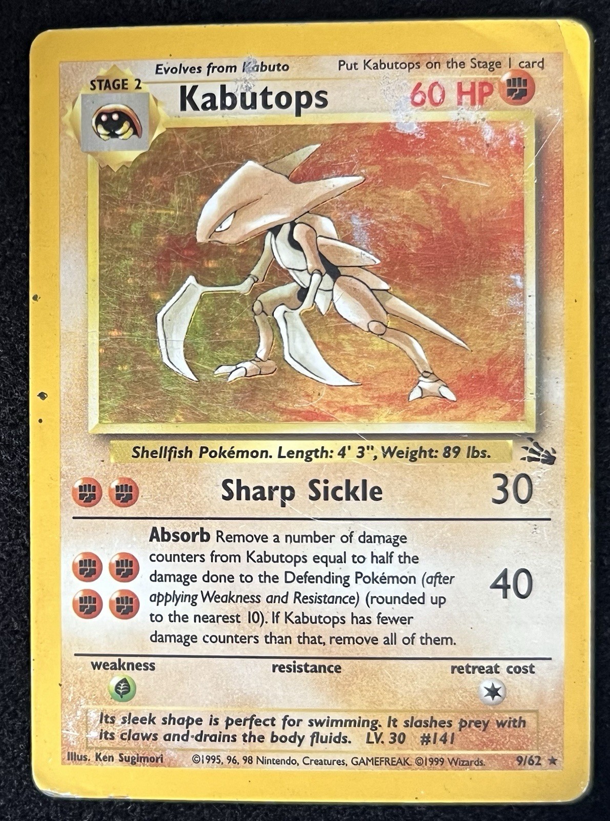 (MP) Kabutops 9/62 Holo - Pokemon Fossil